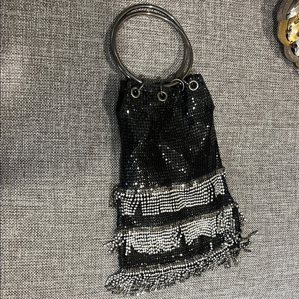 Elegant Black and Silver Sequin Women's Bag